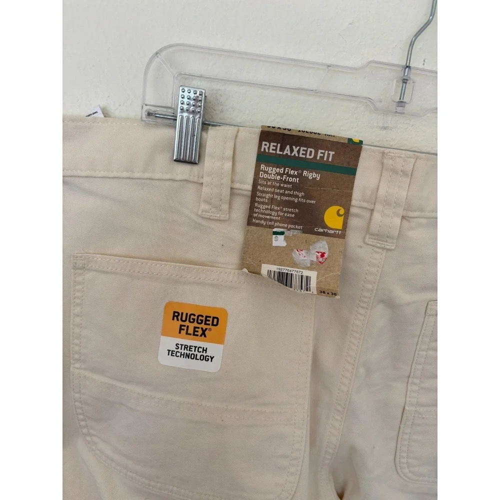 Carhartt Jeans 38x36 Relaxed Fit Rugged Flex Rigby Double Front Utility Work